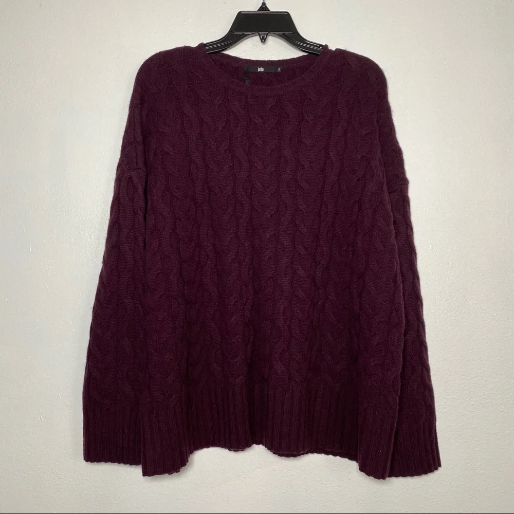 Jarbo Wool Cashmere Blend Cable Knit Sweater 2 M - Picture 8 of 8